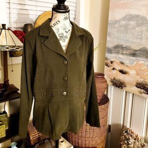 Vintage Joanna Green Stylish Velour Blazer Sz M
